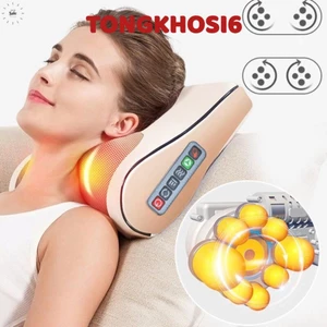 Gối Massage Cổ Vai Gáy, Gối Massage HồNg NgoạI 20 Bi Cao Cấp,Gôi Hỗ Trợ Mát Xa Toàn Thân MÃ: 953