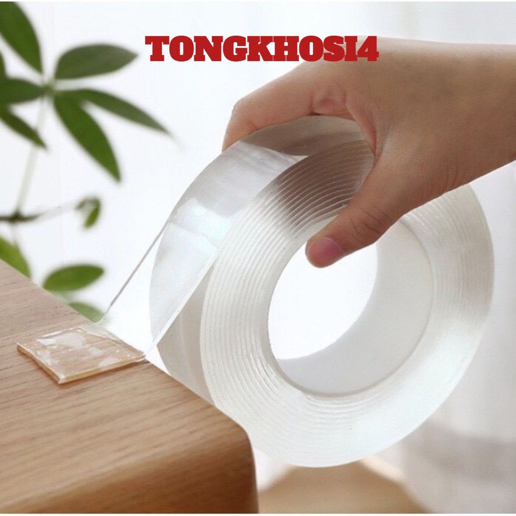 ❌Rộng 3cm❌ Băng Dính 2 Mặt Nano Trong Suốt Siêu Dính Mọi Bề Mặt 88127 Shop Giao Hàng Nhanh 88