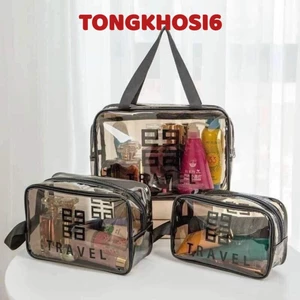 Set 3 Túi Đựng Mỹ Phẩm Trong Suốt, Túi Du Lịch Trong Suốt Chống Thấm 3783