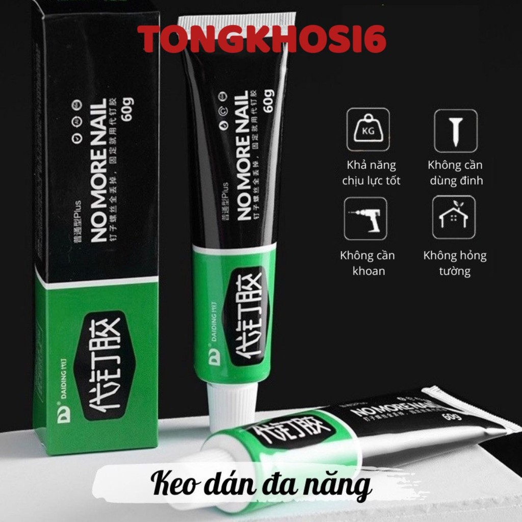 (COMBO 5) Keo Dán Đa Năng Chịu Lực, Tuýp Keo Dán Treo Đồ Thay Thế Đinh Vít, Chống Nước, Chất Liệu Polymer