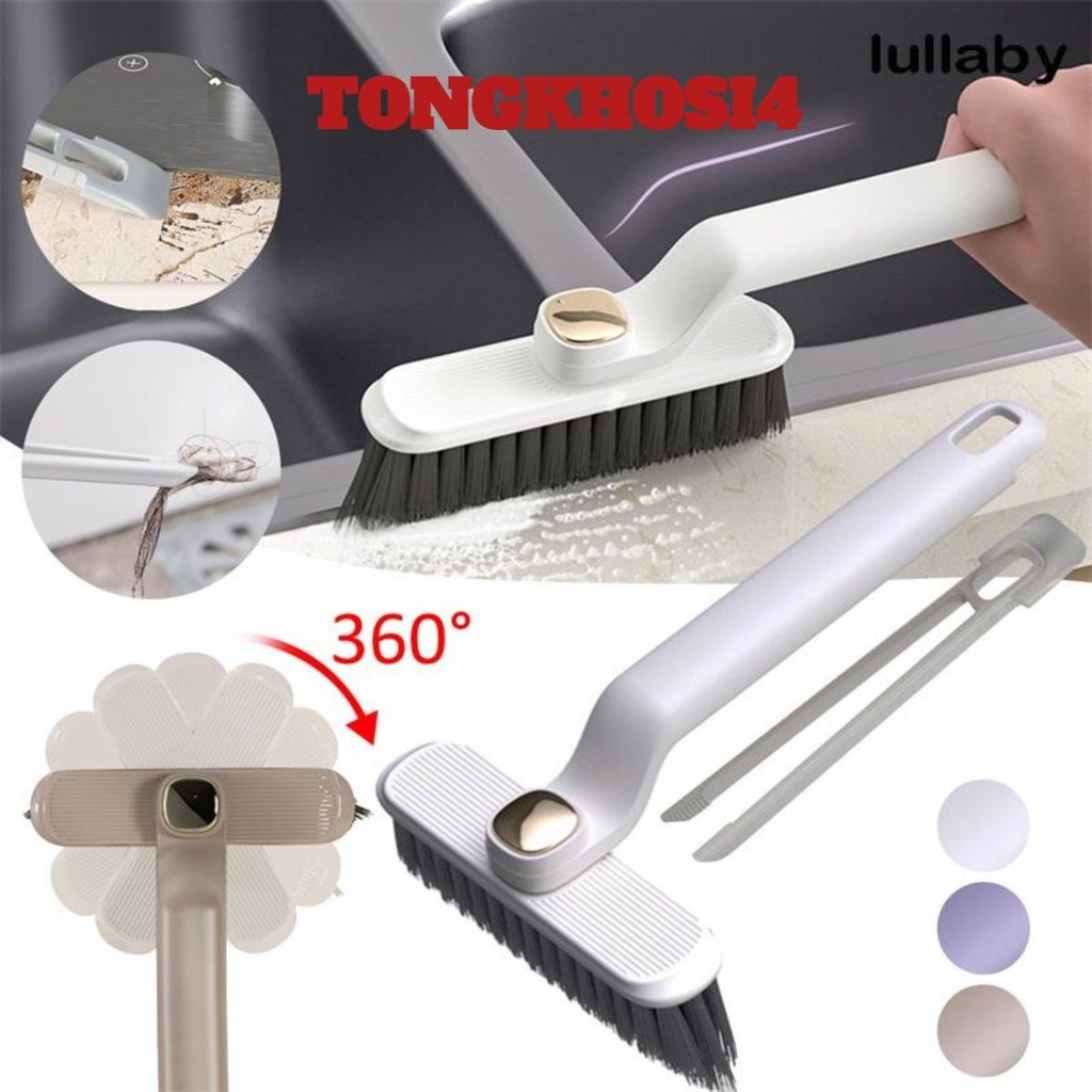 Bàn Chải Vệ Sinh Sàn Nhà Tắm / Nhà Bếp Đa Năng Xoay Được Tiện Dụng