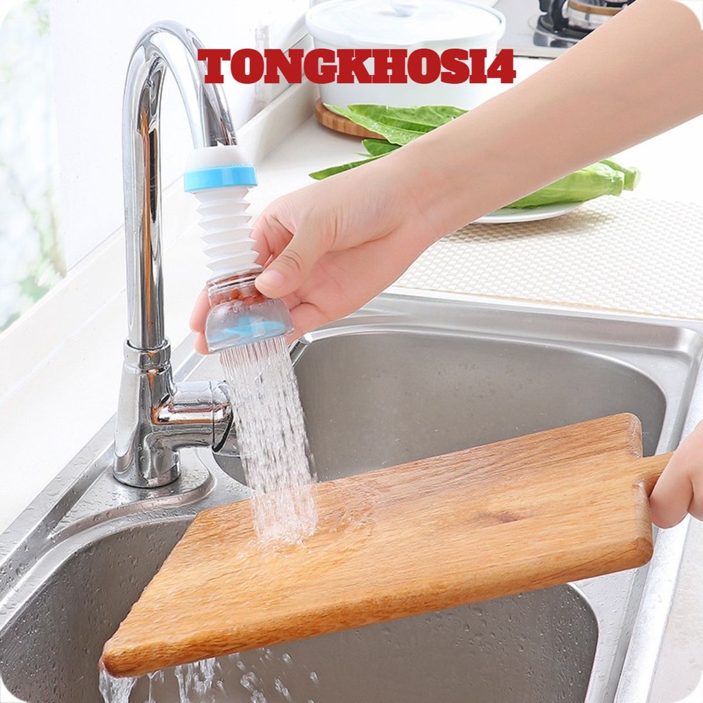 5 Bông Lau NhàĐầu Vòi Lọc Nước Rửa Bát Tăng Áp Xoay 360 Kéo Dài Chống Bắn Nước Ra Ngoài, Đầu Lọc Gắn Vòi Nước Bồn Rửa Ch