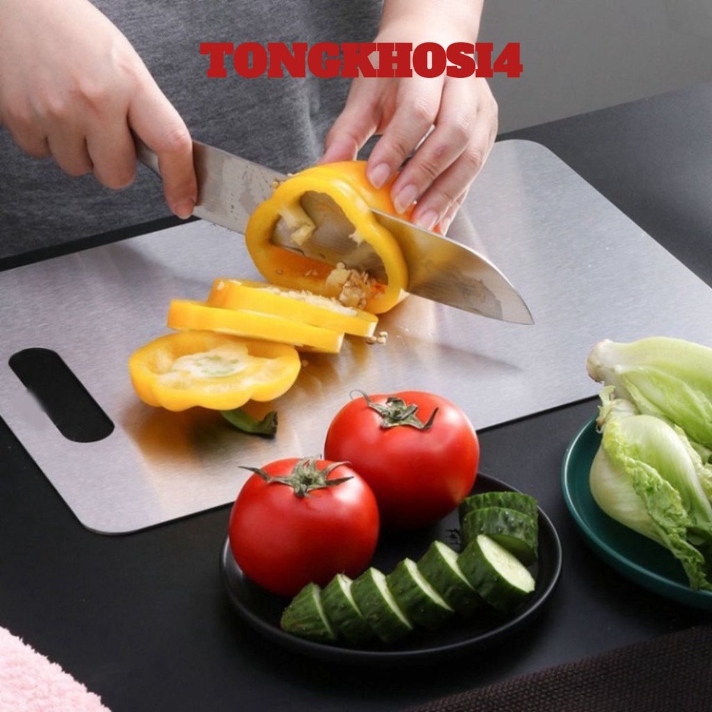 Thớt INOX 304 Diệt Khuẩn Thời Thượng - Thớt Cường Lực, Lau Chùi, Vệ Sinh Dễ Dàng, Rã Đông Nhanh, Không Xước Dăm,  THỚT
