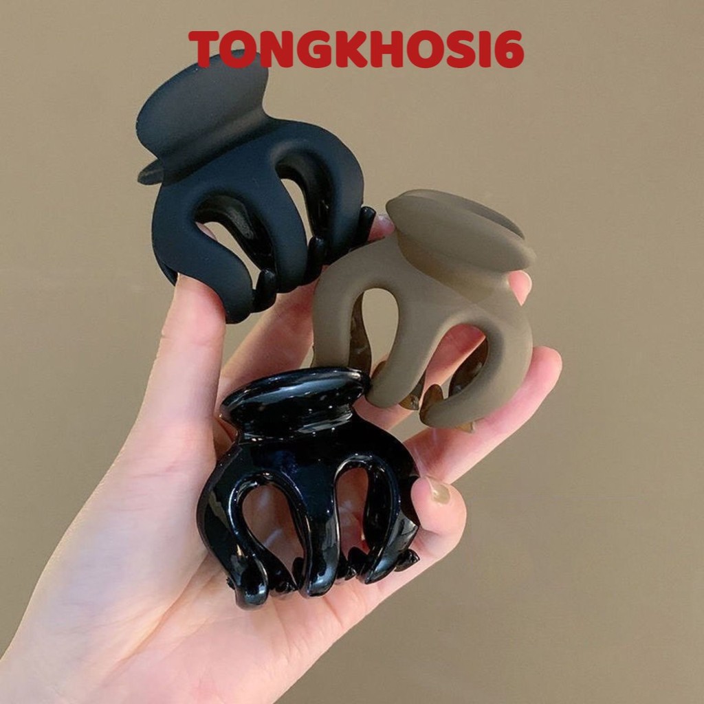 Kẹp tóc càng cua bạch tuộc nhựa nhiều kích thước, Kẹp Càng Cua 3 Răng, 5 Răng trong suốt/ nhám/ bóng / kẹp tóc