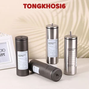 Bình giữ nhiệt iced americano inox 304 DÁNG CAO, ly giữ nhiệt dáng cao có ống hút tiện lợi