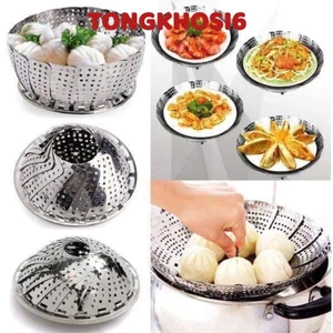 Xửng/ Vỉ/ Khay Hấp Inox 304,Xòe Cánh 3 Chân size Lớn Gấp Gọn, Hấp Xôi Bánh Bao, Hấp Hải Sản, Đồ Ăn Đồ Nhà Bếp