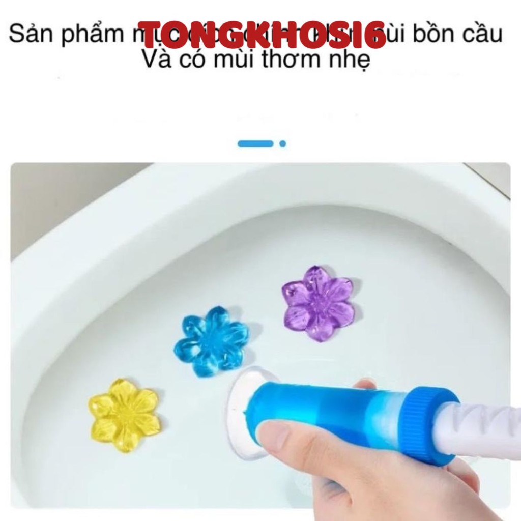 Gel khử mùi bồn cầu bông hoa, làm sạch khử mùi vệ sinh Diệt khuẩn khử trùng bồn cầu nhiều màu