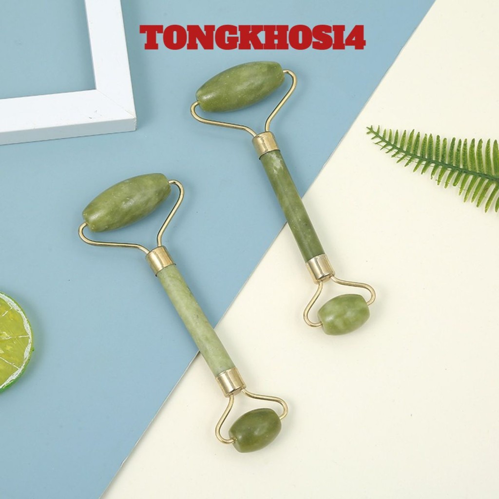 Đá Lăn Mặt Massage 2 Đầu,  Thanh Đá Lăn Massage Mặt, Mắt, Cổ 2 Đầu - Cây Lăn Massage Mặt Đá Tự Nhiên