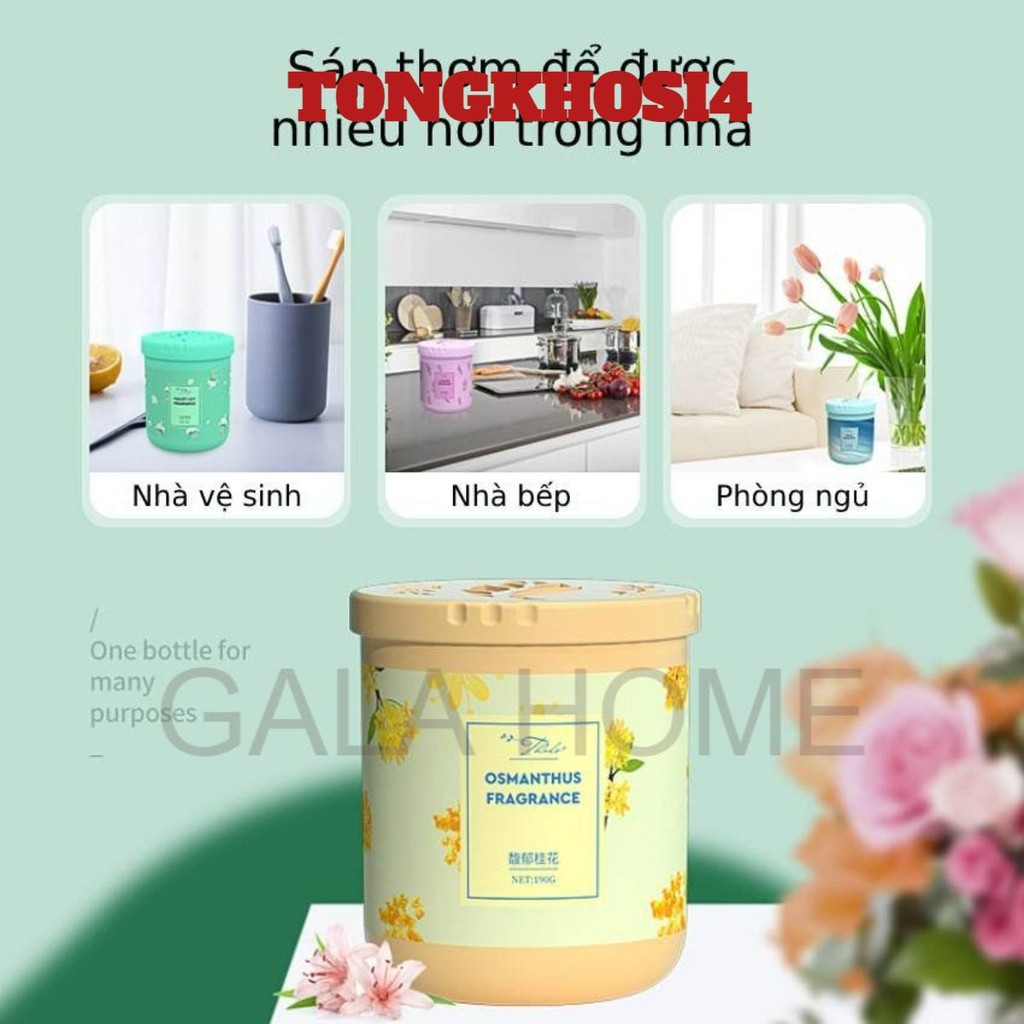 Sáp Thơm Phòng Khử Mùi Phòng Ngủ Nhà Vệ Sinh Toilet Ô Tô Với Mùi Hương Tự Nhiên 190g Siêu Tiện Lợi