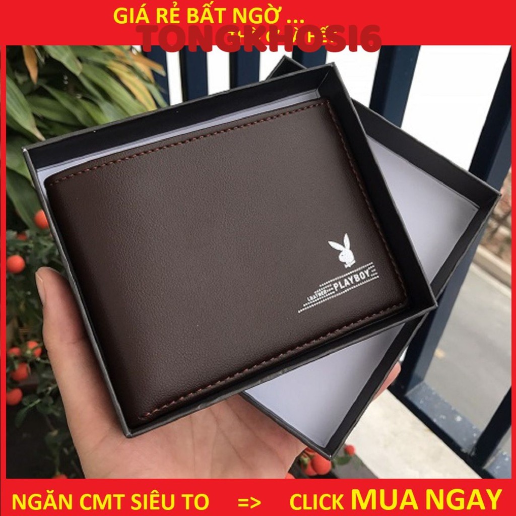 VÍ NAM PLAYBOY DA ĐẸP THỜI TRANG HÀNG HIỆU CAO CẤP - Bóp ví nam da PU xịn phong cách trẻ nam tính nhập khẩu chính hãng