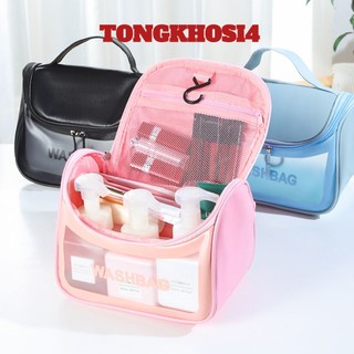 Túi Mỹ Phẩm Đa Năng Có Ngăn Lưới Tiện Dụng WASH BAG, Túi Du Lịch Đựng Đồ Nhiều Màu Chống Thấm Nước