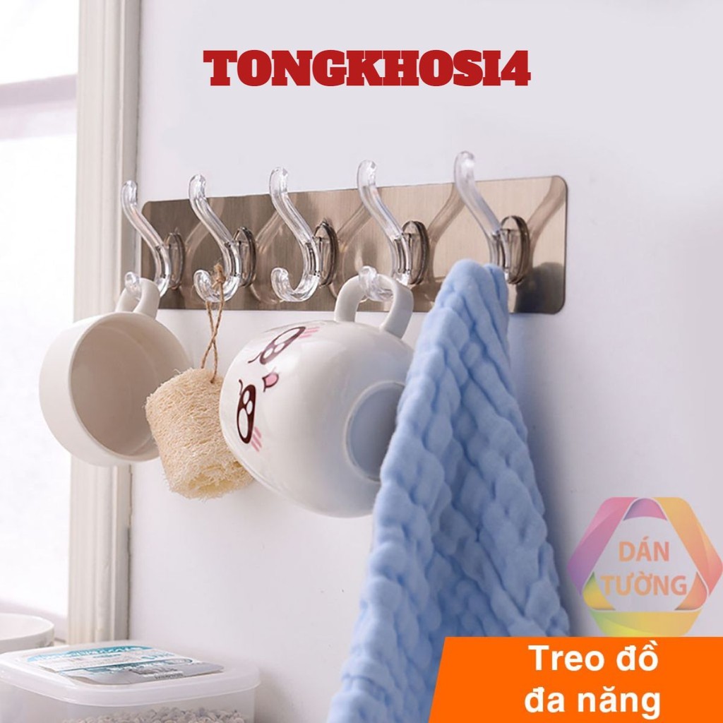 Móc Dán Tường Chịu Lực Treo Quần Áo Vật Dụng Đa Năng, Miếng Dán Tường Siêu Dính Dán Mọi Bề Mặt 3569