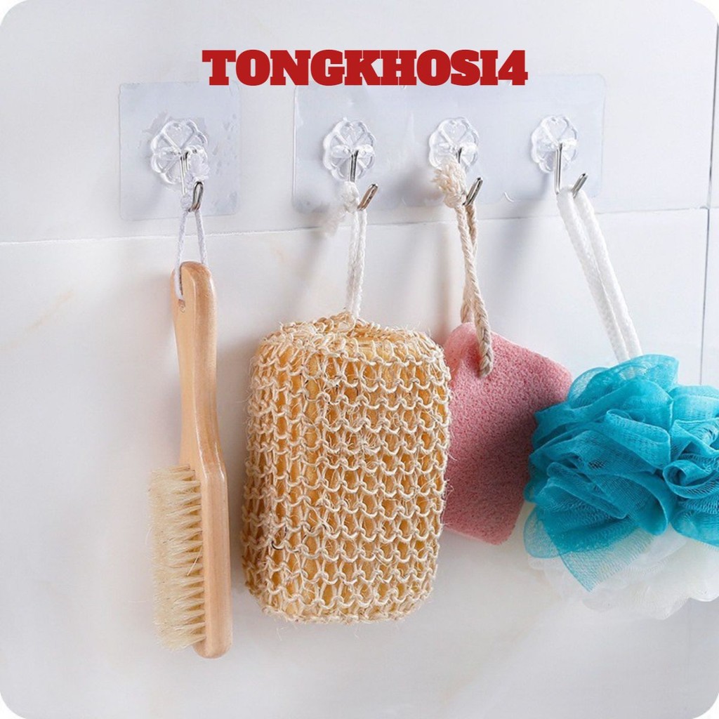 [COMBO 10] Móc Dán Tường Treo Đồ Trong Suốt 39-  Móc Dính Cường Lực Thần Thánh Gắn Siêu Dính Đa Năng - 6X6Cm