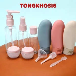 Set 11 Chai, Lọ Chiết Mỹ Phẩm, Bộ Chiết Mĩ Phẩm Du Lịch Kèm Túi Zip Nhỏ Gọn Tiện Lợi