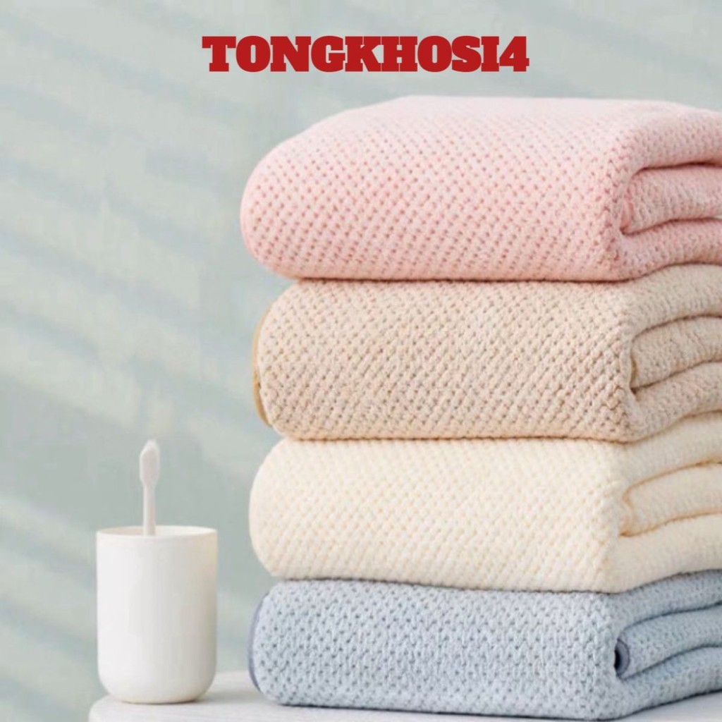 Khăn Tắm Kiểu San Hô Hàn Quốc Loại 1 Cỡ Lớn 70x140cm Siêu Mềm Mịn Thấm Hút Nước Cực Tốt - AK6459