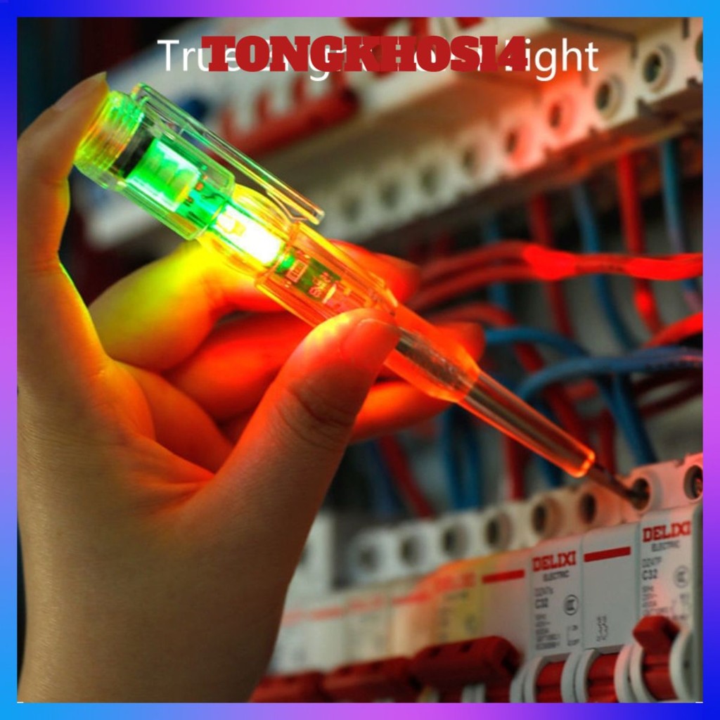 Bút Thử Điện Không Cần Chạm Có Đèn LED Hai Màu, Bút Thử Điện Cảm Ứng An Toàn Khi Dùng - MÃ: AK1569