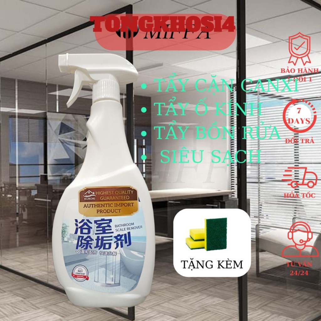 Dung Dịch Tẩy Cặn Canxi - Tẩy Ố Kính - CỰC MẠNH- Vệ Sinh Nhà Tắm- Tẩy Rửa Nhà Tắm, Vòi Sen, Gạch Men [SÁNG BÓNG]