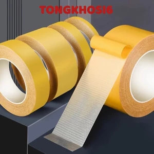 Băng Keo Vàng 2 Mặt Siêu Chắc Băng Dính Sợi Thủy Tinh 2 Mặt Không Để Lại Dấu Vết 88446