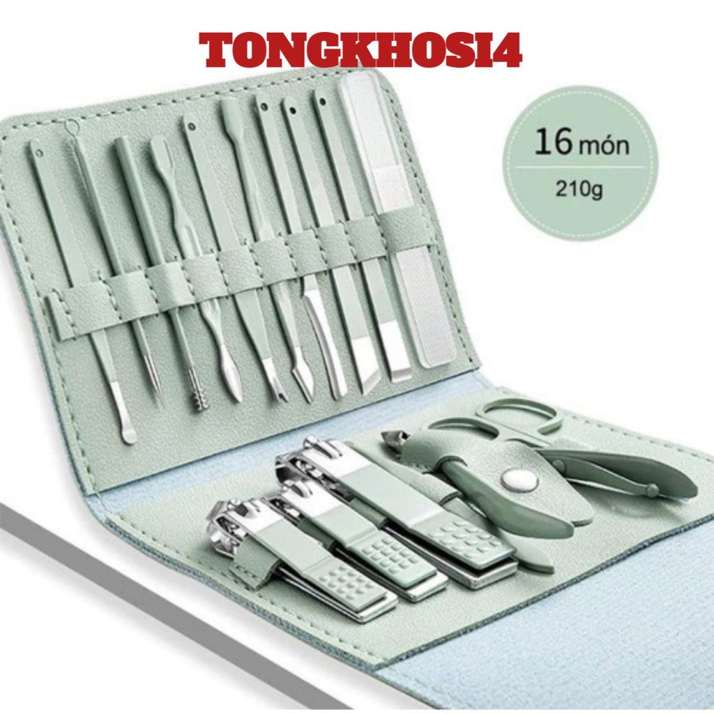 Bộ Dụng Cụ Bấm Móng Tay 18 món - Bộ Cắt, Bấm Dũa Móng Tay - Sét Dụng Cụ Làm Móng 3DM 18 Chi Tiết Nail Care Cao Cấp