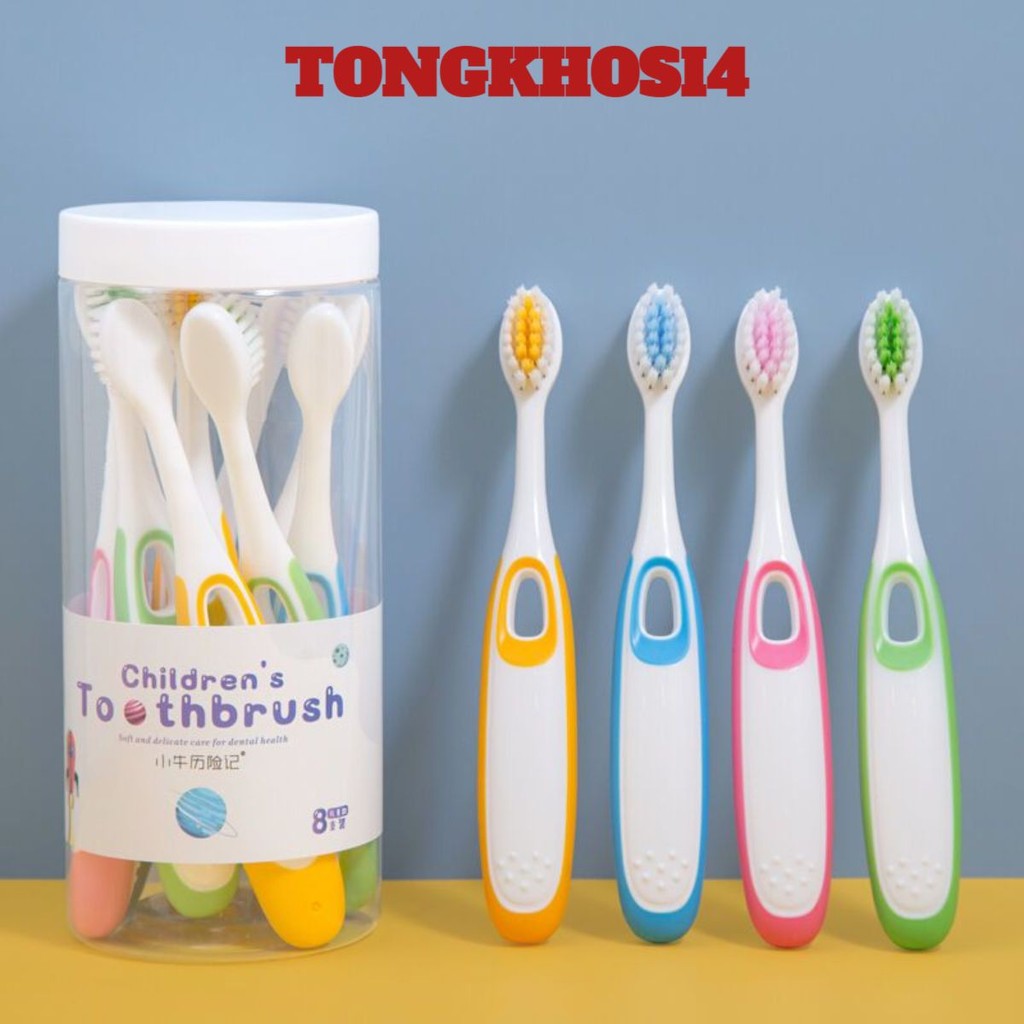 Hộp 8 Bàn Chải TOOTH BRUSH, Bàn Chải Đánh Răng Sợi Lông Tơ Siêu Mềm Dành Cho Cả Trẻ Em, Người Lớn AK