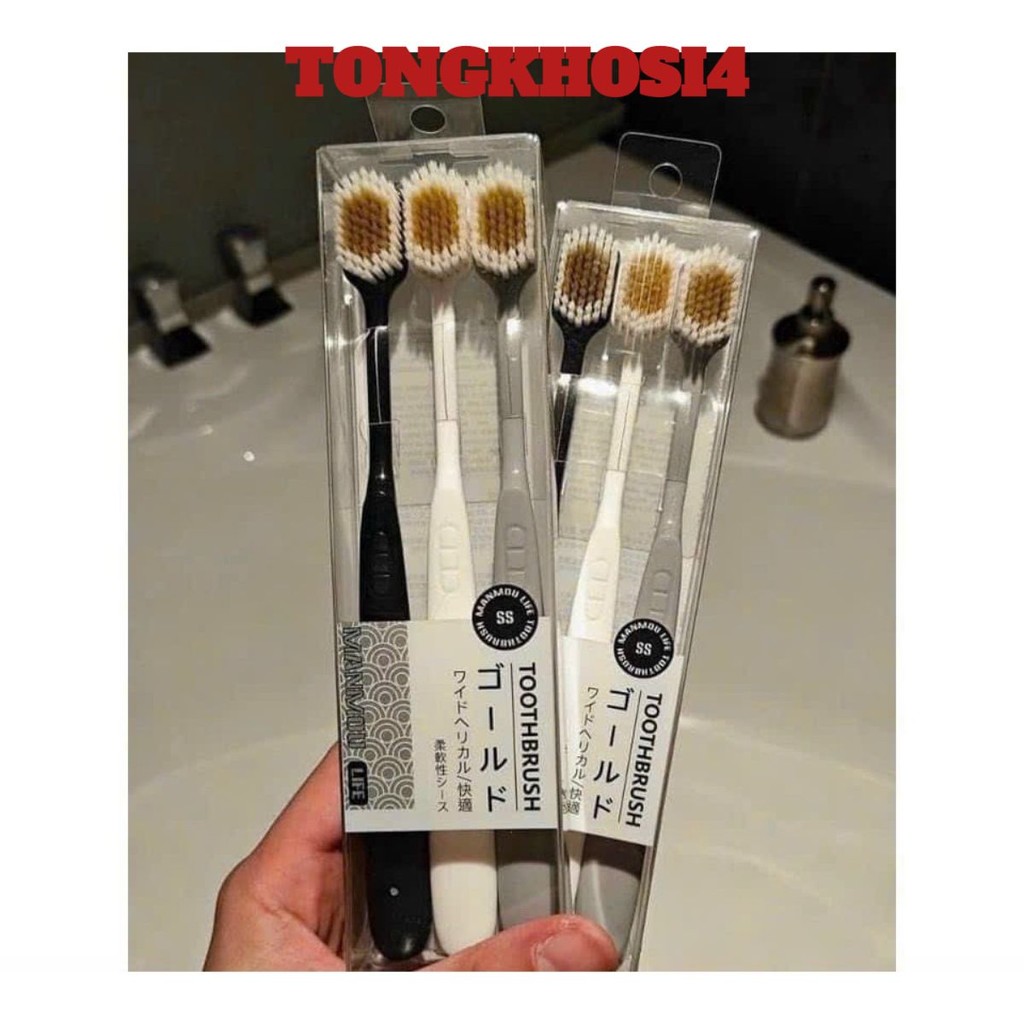 Set 3 Bàn Chải Đánh Răng TOOTHBRUSH Chính Hãng Xuất Nhật Siêu Mềm - MÃ: AK5569