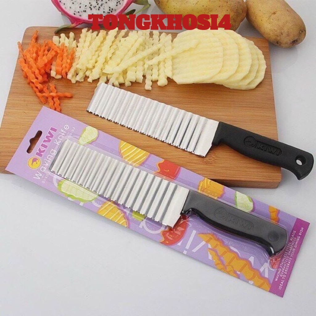 Dao Cắt Tạo Hình Lượn Sóng Trang Trí Đẹp Mắt Cho Thực Phẩm, Dao Lượn Sóng Cắt Gọt Rau Củ Quà Nhà Bếp,Ăn Dặm Cho Bé AK564