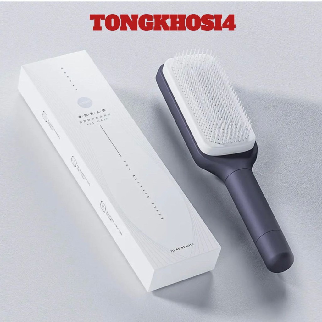 Lược Chải Tóc Tự Động Làm Sạch Tóc Rụng Rối Massage Da Đầu, Lược Chải Tóc Xoay Tự Động Chống Rụng Tóc Tiện Dụng AK1653