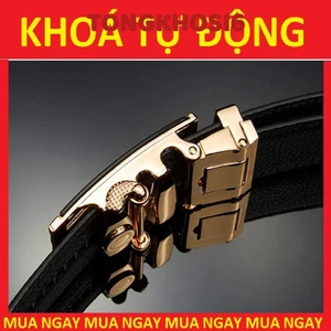 Thắt Lưng Nam Khóa Tự Động Cao Cấp, Dây Nịt Nam Da Bò 100% Chính Hãng Baellerry Mạ Vàng Bạc Nam Tính GG-1