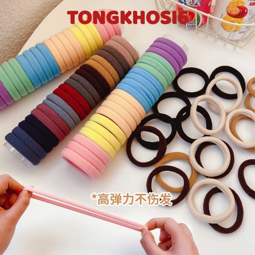 (COMBO 10)Set hộp 20 cái dây chun buộc tóc nhiều màu