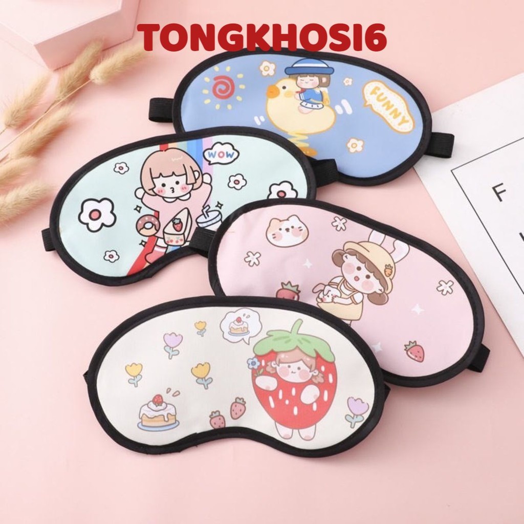 Miếng Che Mắt/ Bịt Mắt Chống Chói Mắt Khi Ngủ Hình Thú Siêu Cute