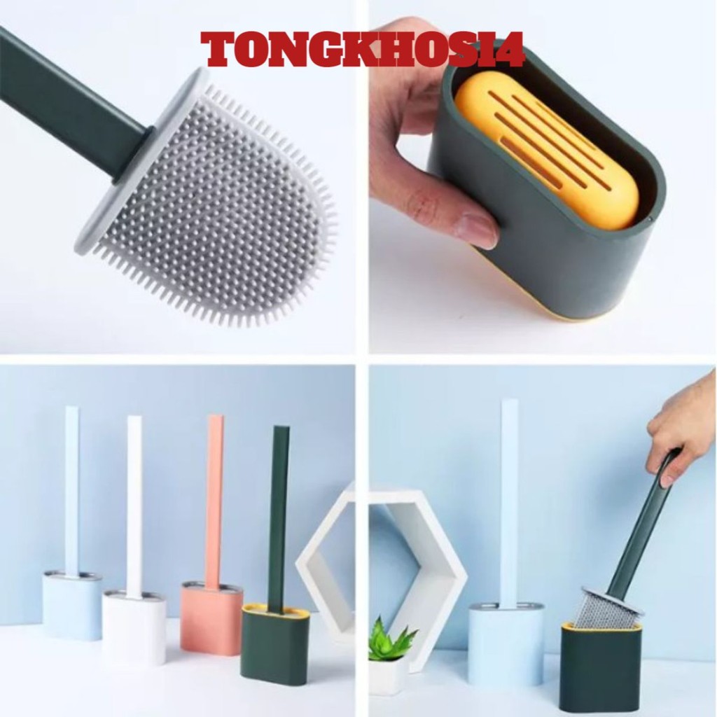 Cọ Bồn Cầu Toilet Nhà Vệ Sinh Cao Cấp Kèm Giá Cắm,Chổi Silicon Cọ Bồn Cầu Kèm Đế Cao Cấp AK32645