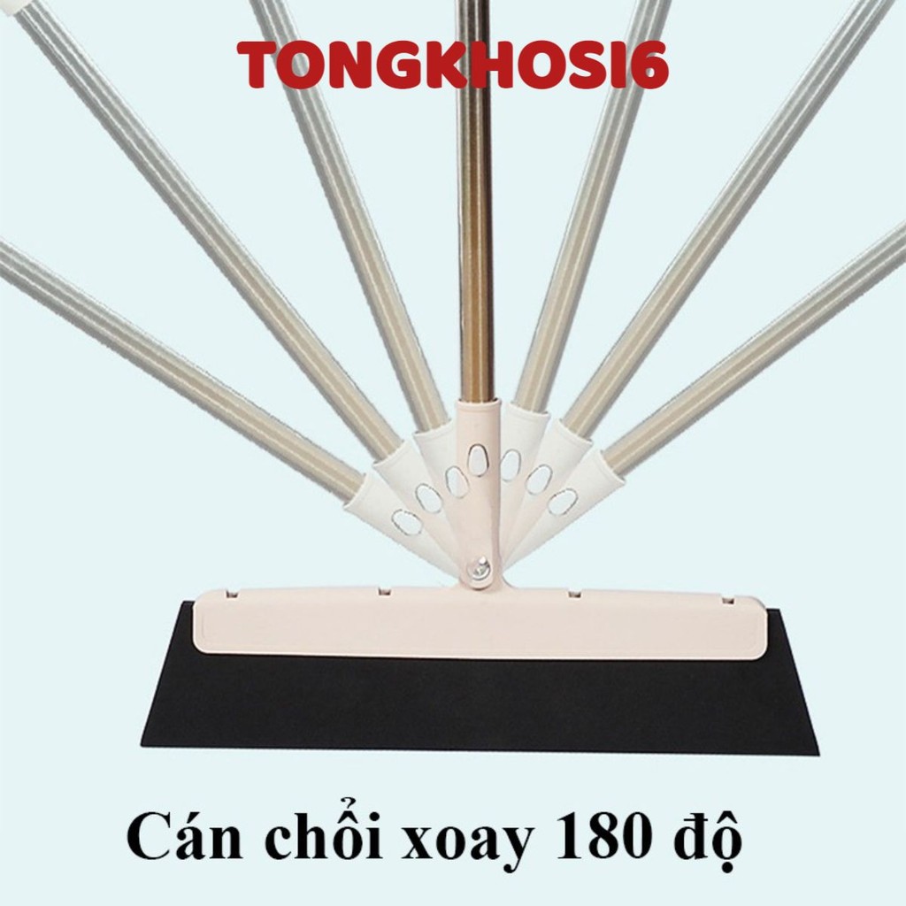 Chổi Gạt Nước, Chổi Quét Nước Lau Kính Vệ Sinh Đa Năng Xoay 360 Độ Tiện Dụng Cán Chổi INOX Có Thể Điều Chỉnh Kích Thước
