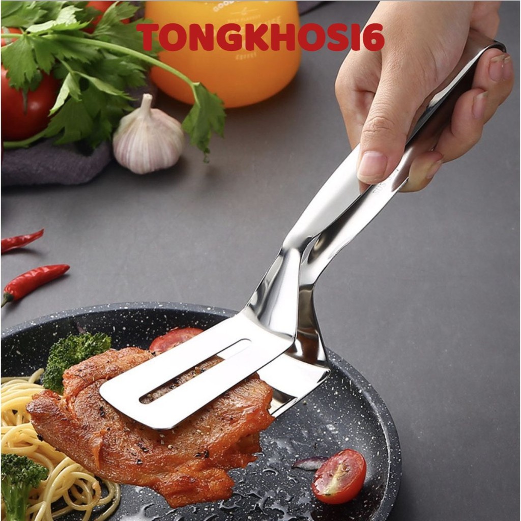 Kẹp Gắp Thức Ăn Inox,  Kẹp Inox Gắp Nóng Thức Ăn - Kẹp Gắp Thực Phẩm, Chiên Đồ Ăn Chất Liệu Inox 304