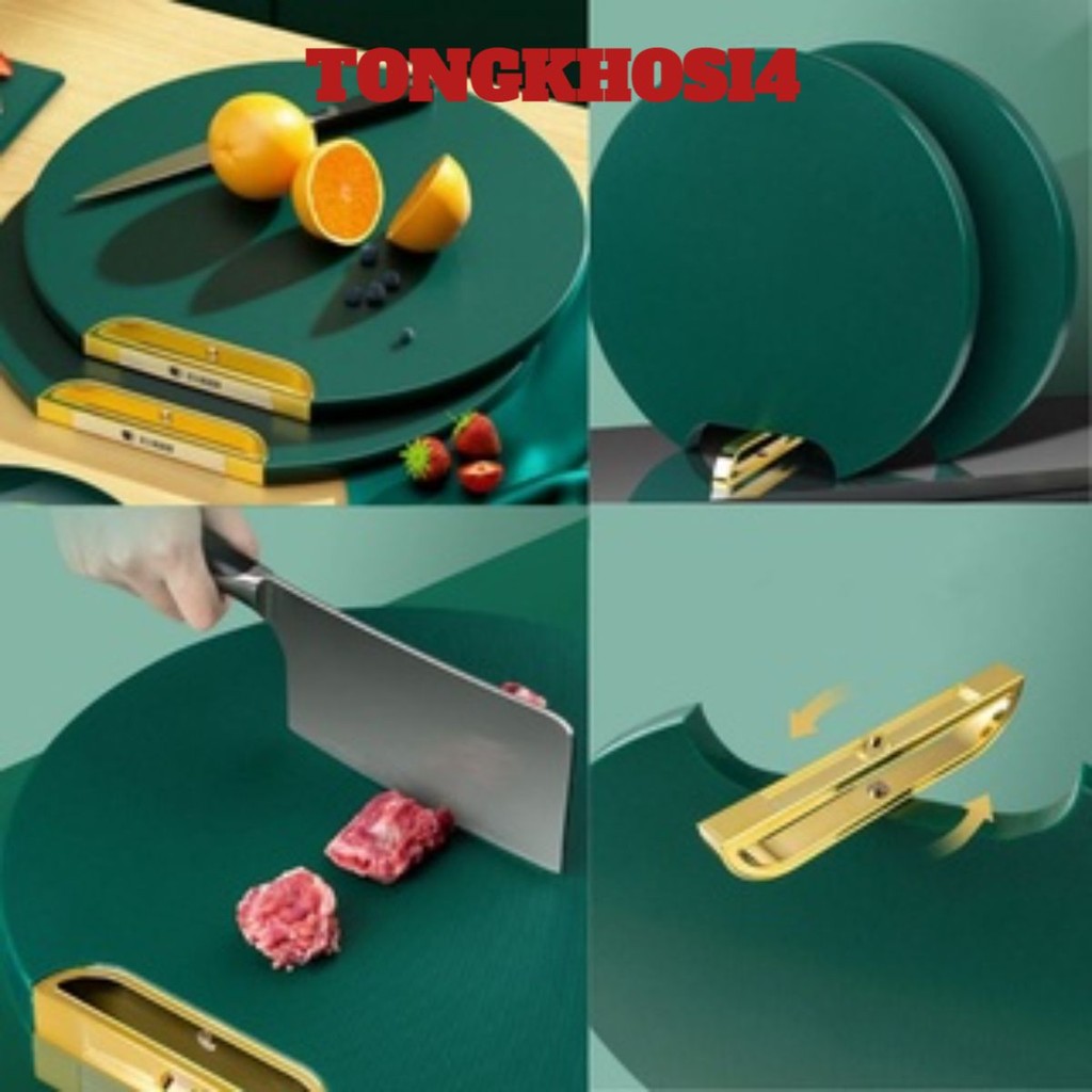 (COMBO 2) THỚT KHÁNG KHUẨN XANH XOAY TIỆN DỤNG - Thớt Diệt Khuẩn Thời Thượng - Thớt Cường Lực, Lau Chùi Vệ Sinh Dễ Dàng