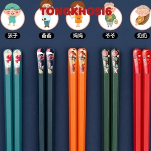 SET 5 Đôi Đũa , Đũa Ăn Gia Đình Kiểu Nhật Bản Nhiều Màu - Đũa Chịu Nhiệt Kháng Khuẩn An Toàn Chống Trượt