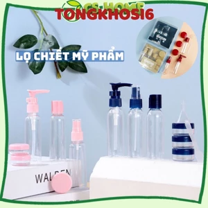 Bộ Chiết Mỹ Phẩm Bộ 8 Món Đựng Đồ Đi Du Lịch Tiện Lợi Tặng Túi Nhựa Chắc Chắn Nhiều Màu Sắc Sang Trọng - 3978