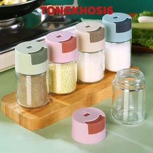 Lọ Đựng Gia Vị Thủy Tinh Nhà Bếp 180ml Có Nút Bấm Thông Minh Giúp Điều Chỉnh Định Lượng Dễ Dàng, Hũ Đựng Gia Vị Cao Cấp