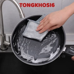 Giẻ Lau Bếp Dây Kim Loại Lau Bồn Rửa Chén Cọ Rửa Xoong Nồi Chén Bát, Tấm Cọ Rửa Đa Năng Không Mòn, Khăn Lướ
