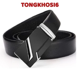 DÂY LƯNG DA BÒ - Thắt Lưng Nam Khóa Cài Da Cao Cấp , Dây Nịt Da Bò 100% Hàng Hiệu Chính Hãng BAELLERRY Mạ Bạc Nam Tính