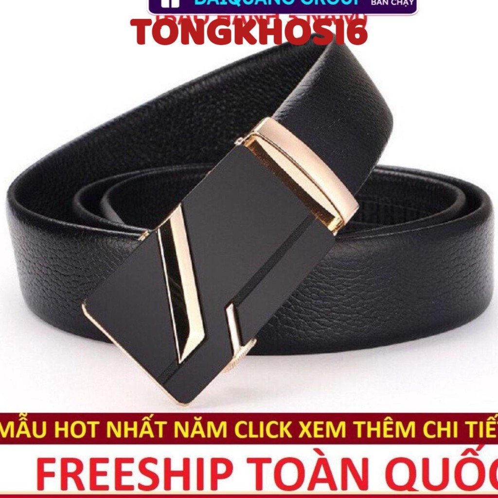 Thắt lưng nam khóa tự động cao cấp Dây thắt lưng da nam hàng hiệu Dây nịt chất da đẹp nhập khẩu chính hãng