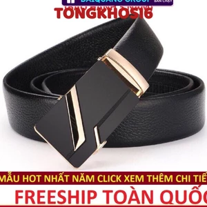 Thắt lưng nam khóa tự động cao cấp Dây thắt lưng da nam hàng hiệu Dây nịt chất da đẹp nhập khẩu chính hãng