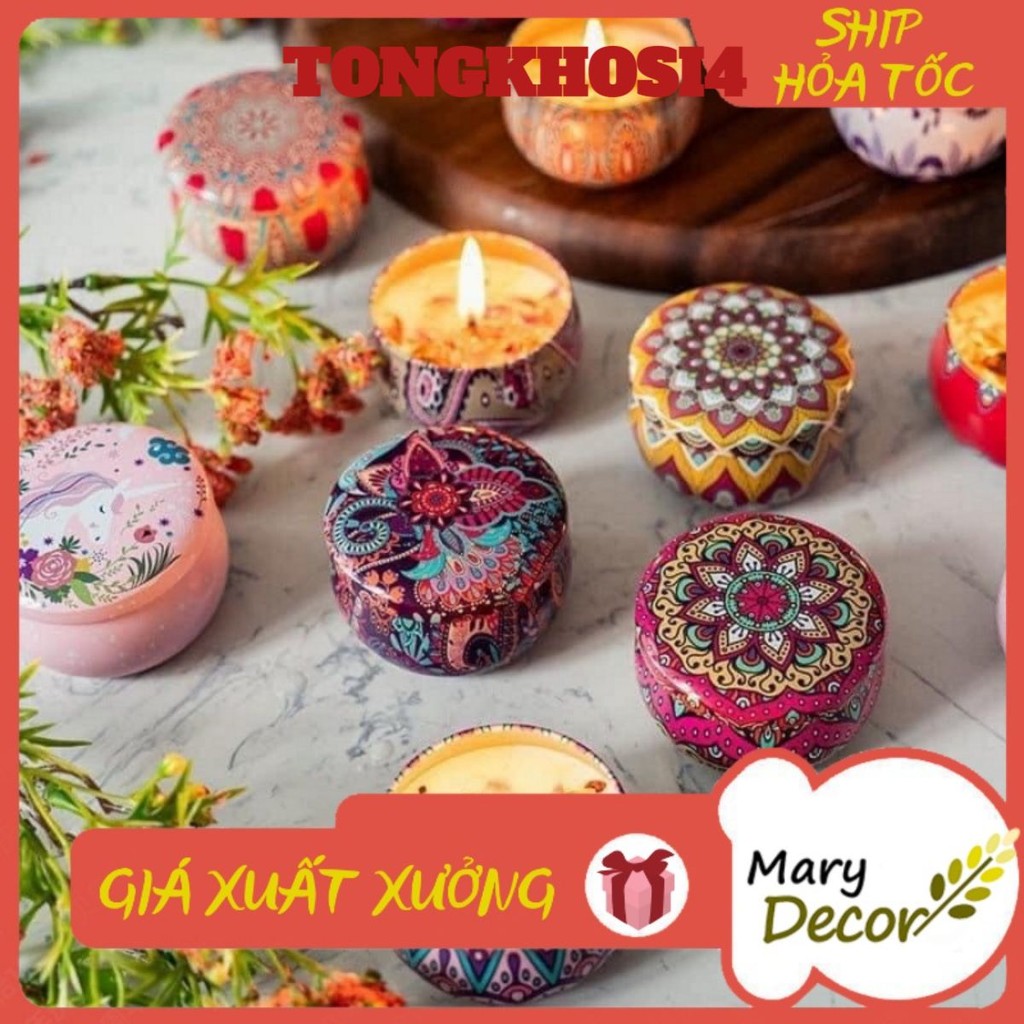 Nến Thơm Hoa Khô Thiên Nhiên CHỌN HƯƠNG thư giãn decor thơm phòng, khử mùi, an toàn, nhiều mùi hương ấn tượng hiện đại