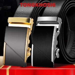 Thắt Lưng Da Nam Cao Cấp Khóa Tự Động. Dây Nịt Nam Da Bò 100% Chính Hãng Baellerry Mạ Vàng Bạc Nam Tính GC35