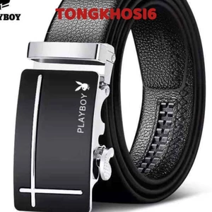 Thắt Lưng Da Nam PLAYBOY Hàng Hiệu Cao Cấp. Dây Nịt Da Bò Xịn 100% Mạ Bạc Nam Tính Chính Hãng - MÃ: GC305