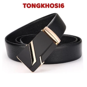 Thắt Lưng Da Nam Khóa Tự Động Cao Cấp Dây Nịt Nam Da Bò 100% Chính Hãng Baellerry Mạ Vàng Bạc Nam Tính GG-9K