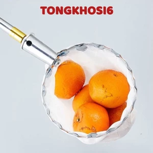 ợt Hái Trái Cây Trên Cao Đa Năng Kèm Túi Vải, Dụng Cụ Làm Vườn Hái Hoa Quả Kim Loại Siêu Bền