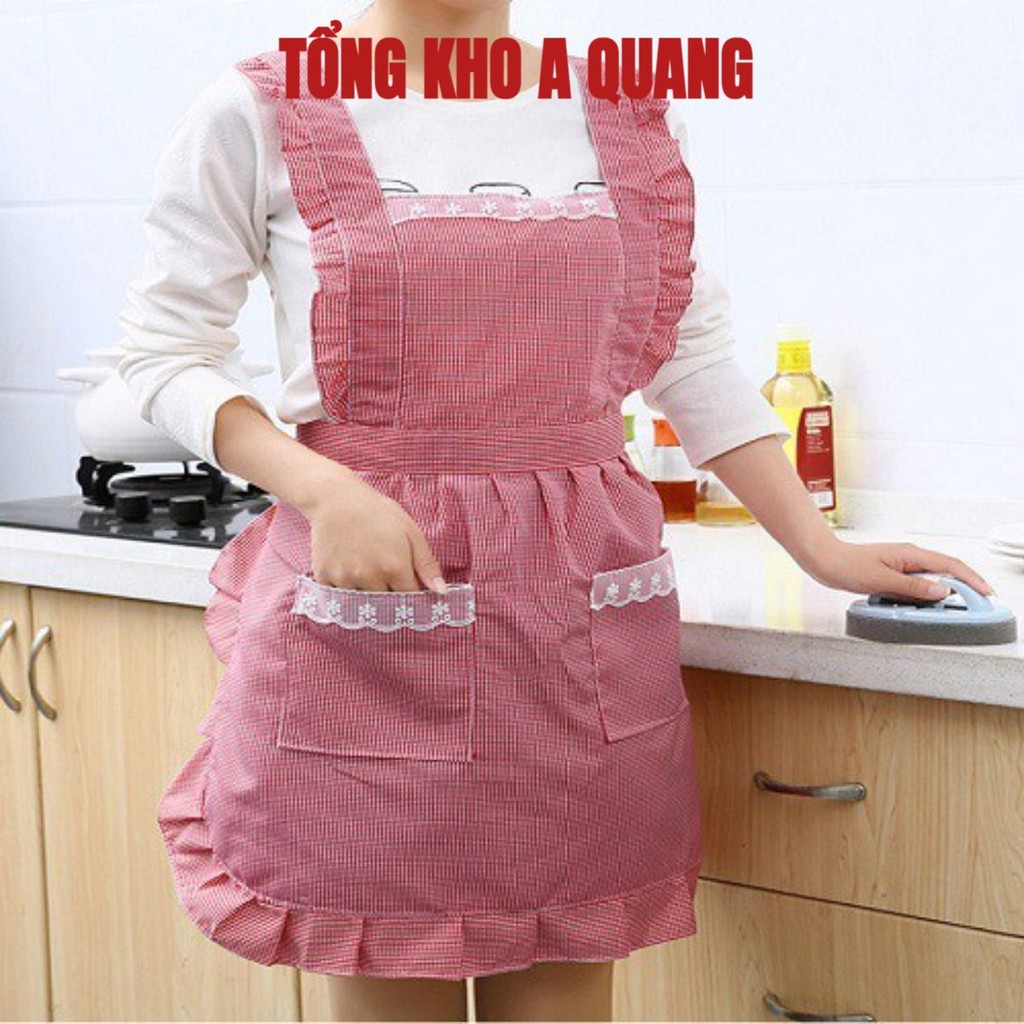 Tạp Dề Pha Chế Nấu Ăn Cho Các Bạn Nữ Cực Dễ Thương