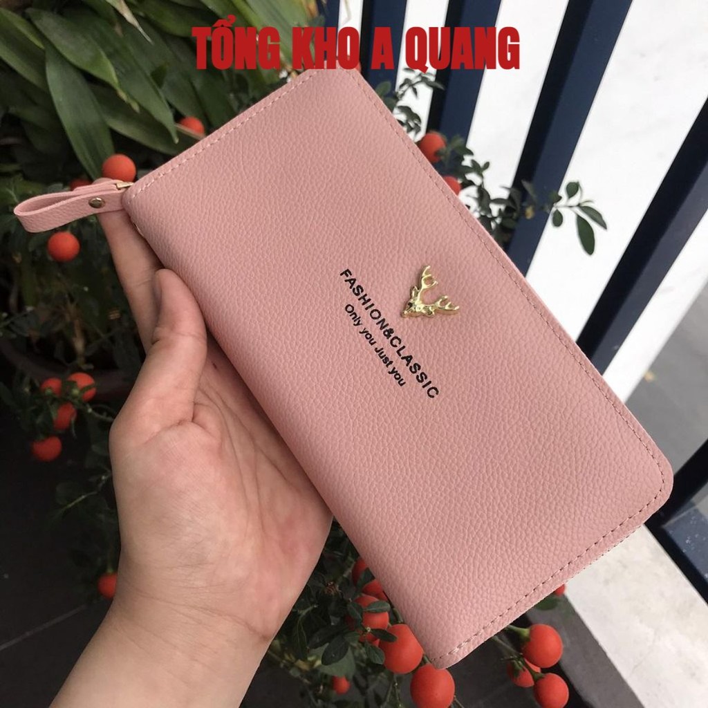 Hàng Hiệu [Freeship Từ 50k Toàn Quốc] Ví nữ Dài Nhiều Ngăn - Bóp nữ Cầm Tay Dáng Dài Đa Năng Có Khóa Kéo