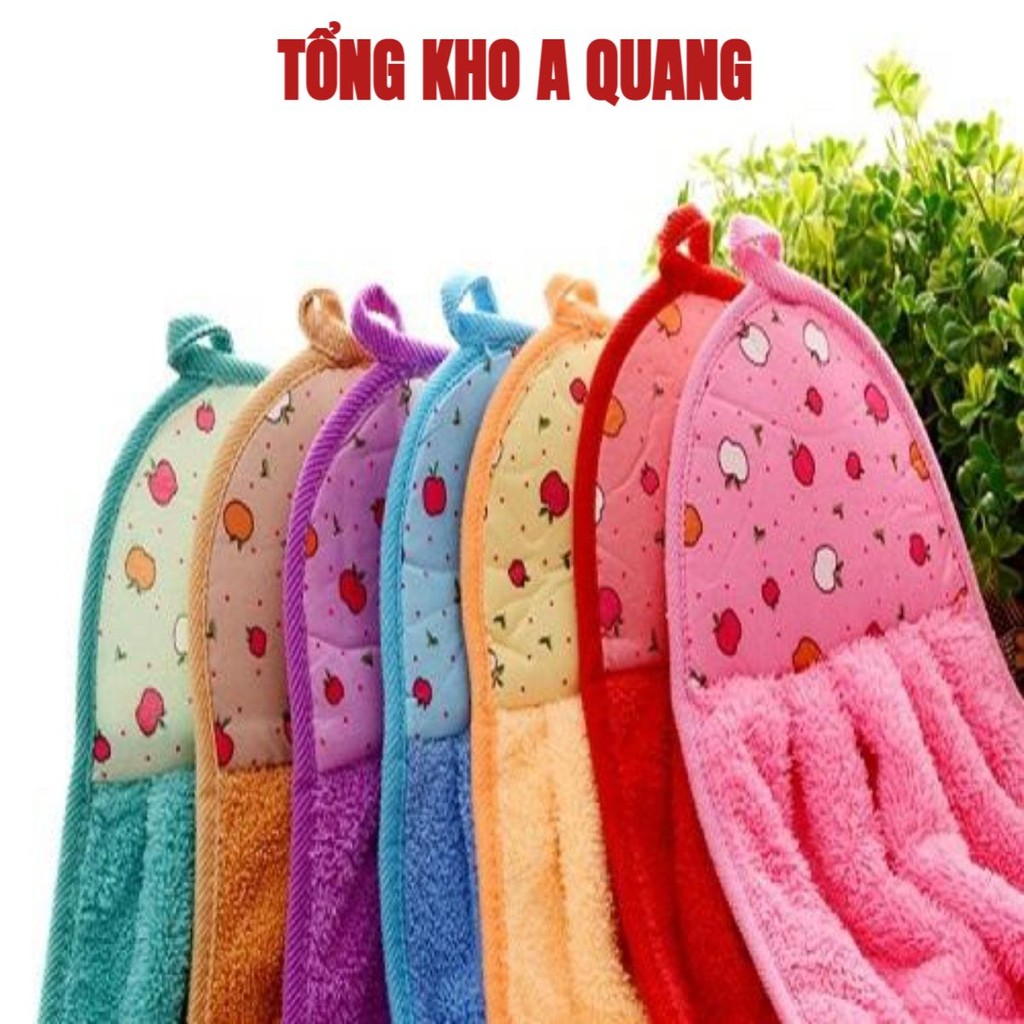 [COMBO 10] Khăn lau tay - Khăn treo bếp - Khăn lau có móc treo - Khăn tiện dụng