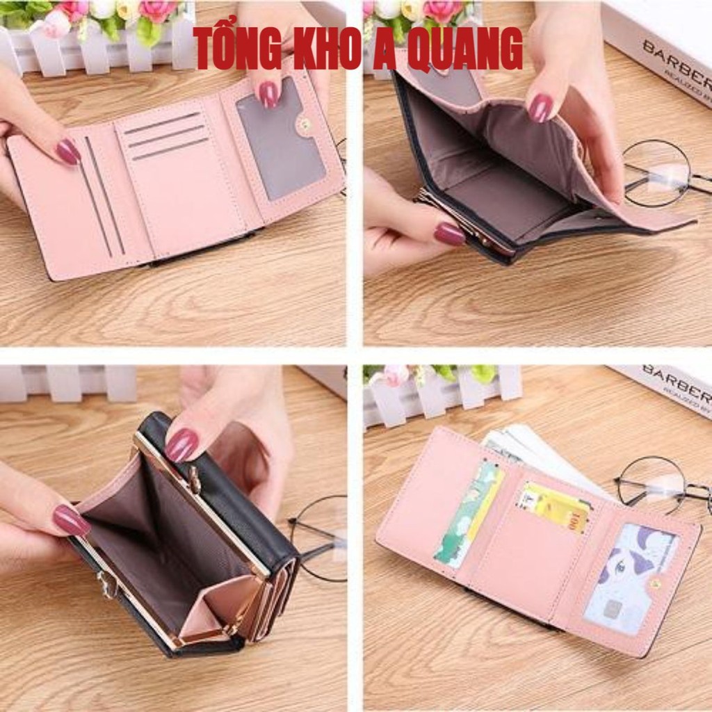 [3 màu] Ví Nữ Mini - Bóp ví nữ Cầm Tay Nhỏ Gọn Xinh Xắn Phong Cách Thời Trang Trẻ Trung Hàn Quốc [Freeship 50kToàn Quốc]
